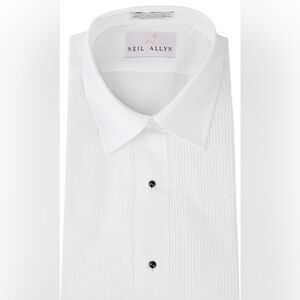 Neil Allyn Tuxedo Shirt 1/8 pleats 17-17.5 neck XL 34-35